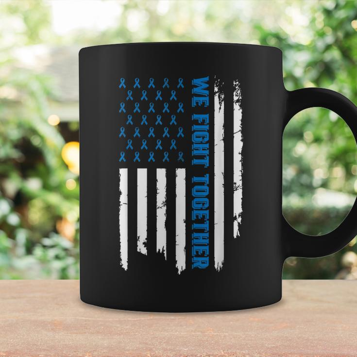 We Fight Together Usa Flag Ribbon Colorectal Cancer Coffee Mug Gifts ideas