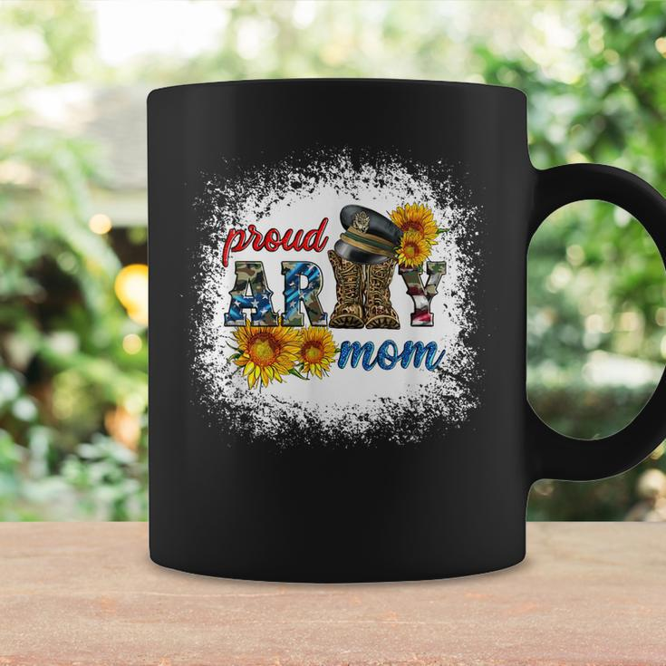 Western Proud Army Mom Military Boots Sunflower Mothers Day Coffee Mug Gifts ideas