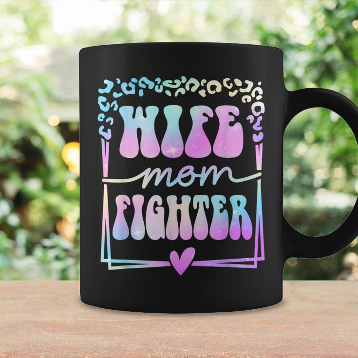 Wife Mom Fighter Funny Groovy Women Fighter Mothers Day Coffee Mug Gifts ideas
