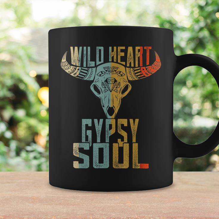 Wild Heart Gypsy Boho Soul Vintage Boho Cow Bull Skull Coffee Mug Gifts ideas