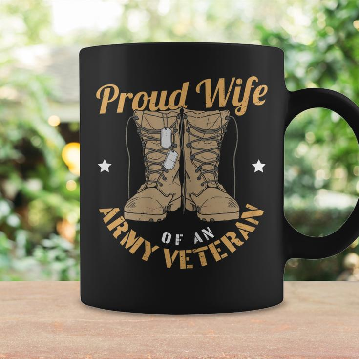 Womens 4Th Of July Celebration Proud Wife Of An Army Veteran Spouse Coffee Mug Gifts ideas