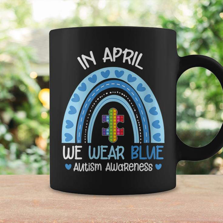 Womens Autism Awareness Rainbow Puzzle Autism Awareness Month Coffee Mug Gifts ideas
