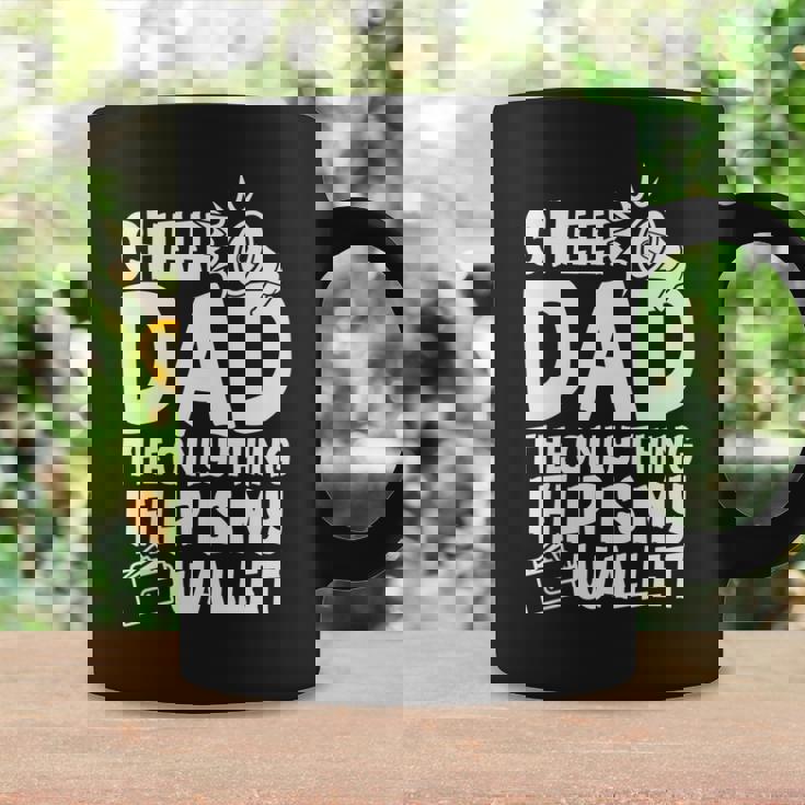 Womens Cheer Dad The Only Thing I Flip Is My Wallet Fathers Day Coffee Mug Gifts ideas