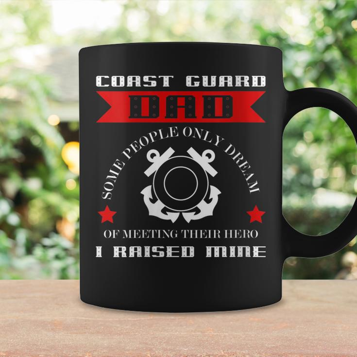 Womens Coast Guard Dad Raised My Hero Gift Coast Guardsman Coffee Mug Gifts ideas