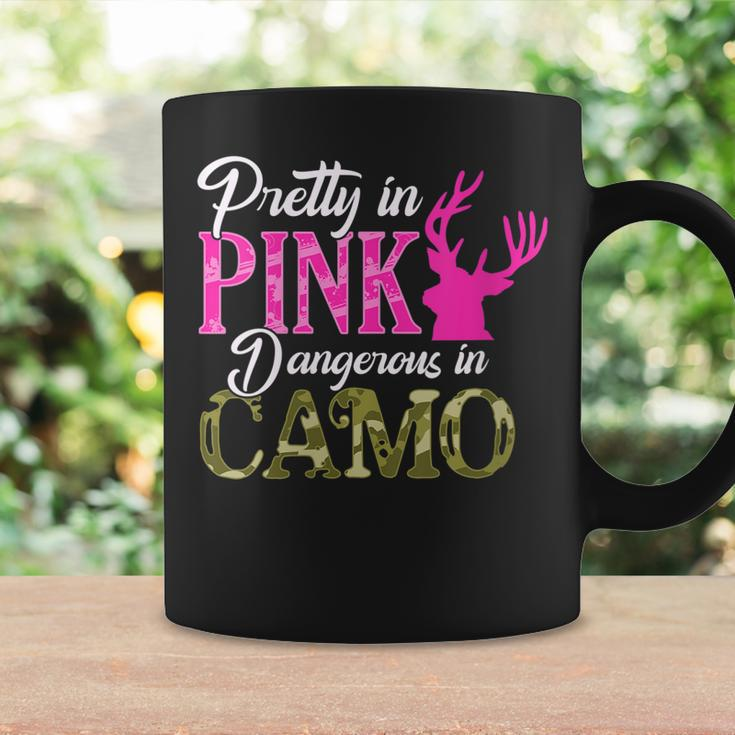 Womens Cute Camoflauge Pretty In Pink Dangerous In Camo Hunter Girl Coffee Mug Gifts ideas