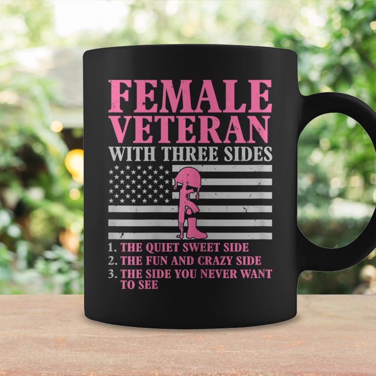Womens Female Veteran With Three Sides Women Veteran Mother Grandma Coffee Mug Gifts ideas