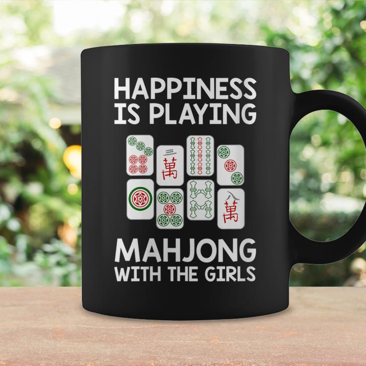 Womens Funny Mahjong Gift Cool Happiness Is Playing Mahjong Girls Coffee Mug Gifts ideas