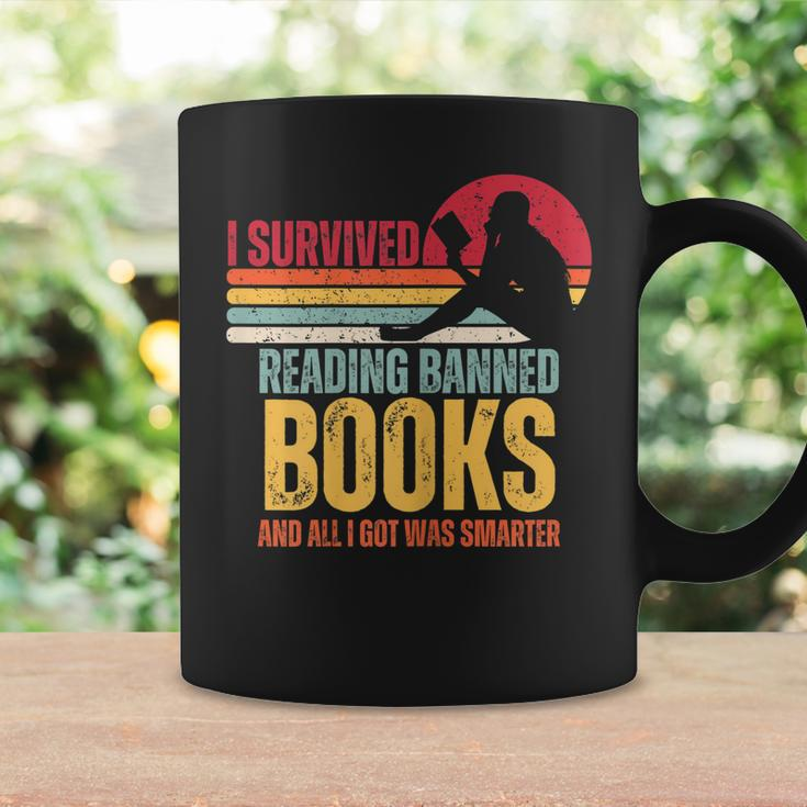 Womens I Survived Reading Banned Books - Banned Books Lovers Coffee Mug Gifts ideas