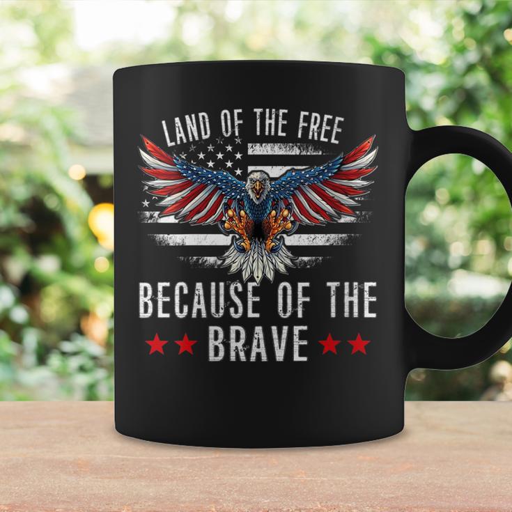 Womens Land Of The FreeBecause Of The Brave Memorial Day Patriotic Coffee Mug Gifts ideas