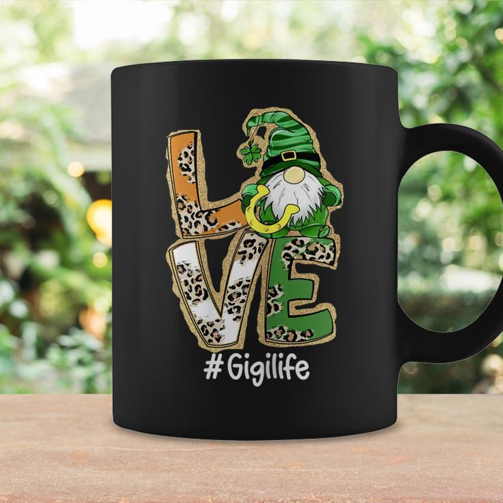 Womens Love Gigi Life Gnome Funny St Patricks Day Lucky Shamrock Coffee Mug Gifts ideas