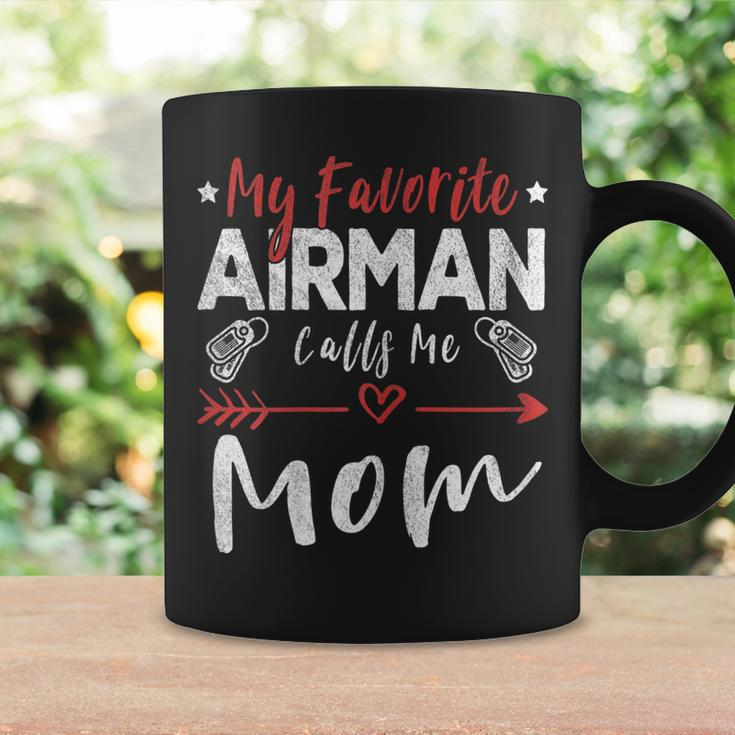 Womens My Favorite Airman Calls Me Mom Air Force Soldier Mom Coffee Mug Gifts ideas