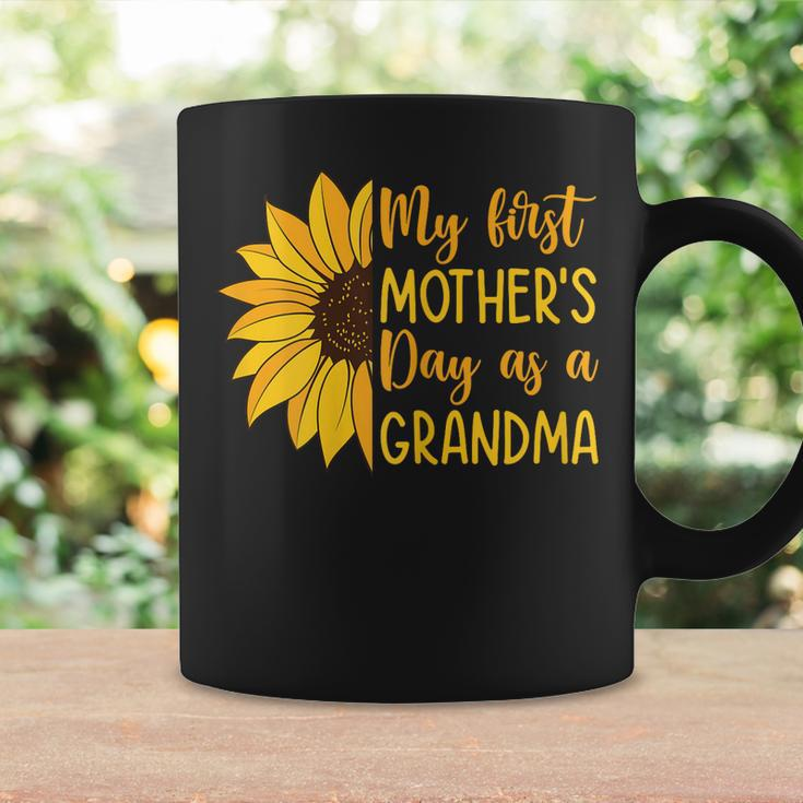 Womens My First Mothers Day As A Grandma Sunflower Mothers Day Coffee Mug Gifts ideas