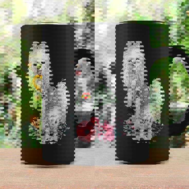 Womens Pomeranian I Love Mom Tattoo Dog Funny Mothers Day Coffee Mug Gifts ideas