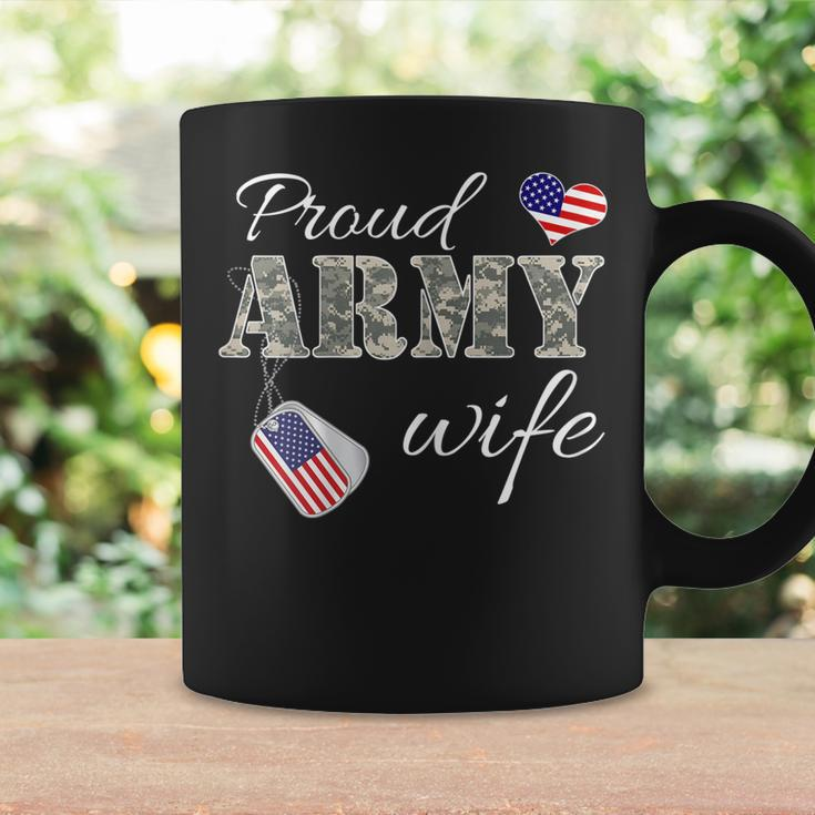 Womens Proud Army Wife Camouflage Wife Of Soldiers Gift Mothers Day Coffee Mug Gifts ideas
