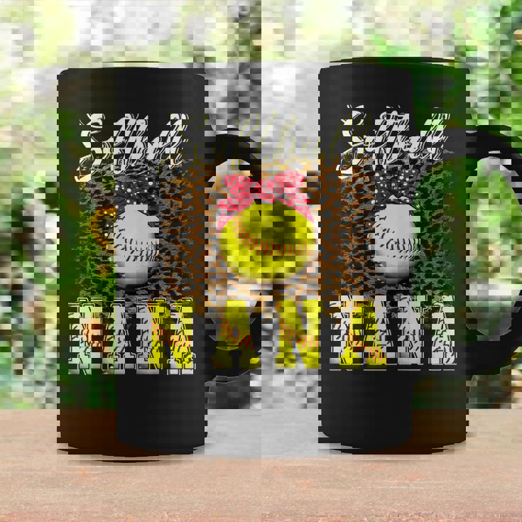 Womens Softball Baseball Nana Leopard Funny Mothers Day 2023Coffee Mug Gifts ideas