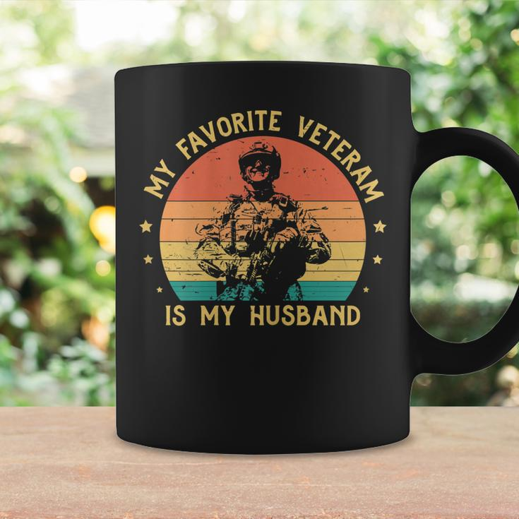 Womens Veteran Wife My Favorite Veteran Is My Husband Veterans Day Coffee Mug Gifts ideas