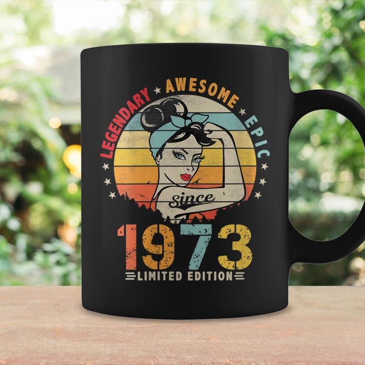 Womens Vintage Legendary Awesome Epic Since 1973 Retro Birthday Coffee Mug Gifts ideas