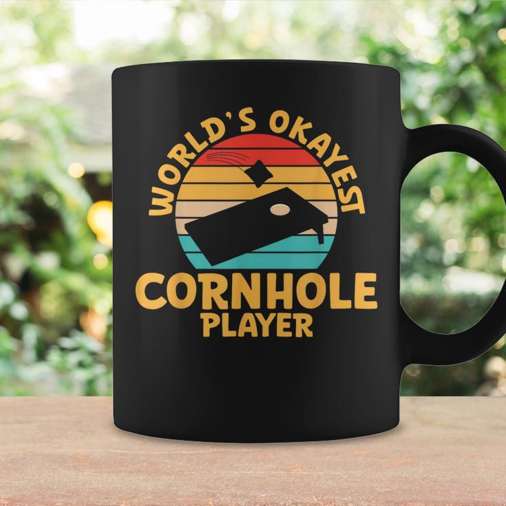 World Okayest Cornhole Player Funny Cornhole Coffee Mug Gifts ideas