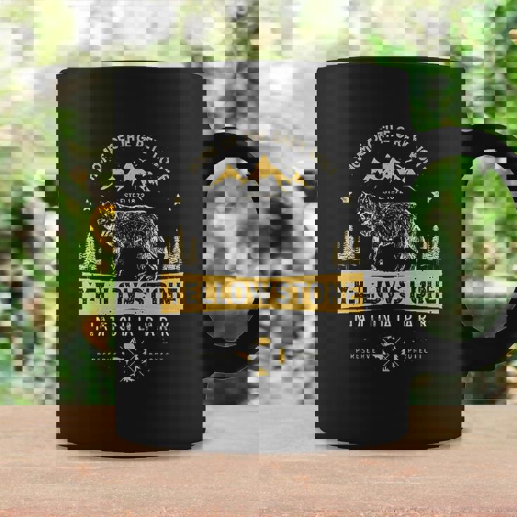 Yellowstone Home Of The Grey Wolf National Park Wolf Vintage Men Women Coffee Mug Gifts ideas