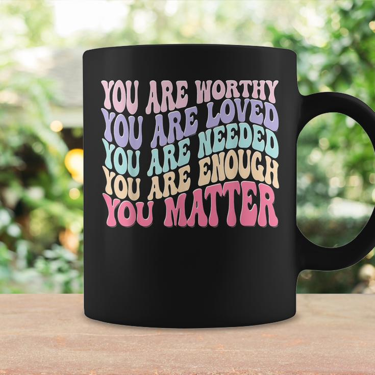 You Matter Kindness Be Kind Groovy Mental Health Awareness Coffee Mug Gifts ideas