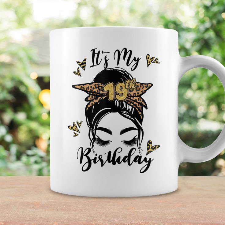 19Th Birthday Decorations Girl Messy Bun 19 Years Old Bday Coffee Mug Gifts ideas