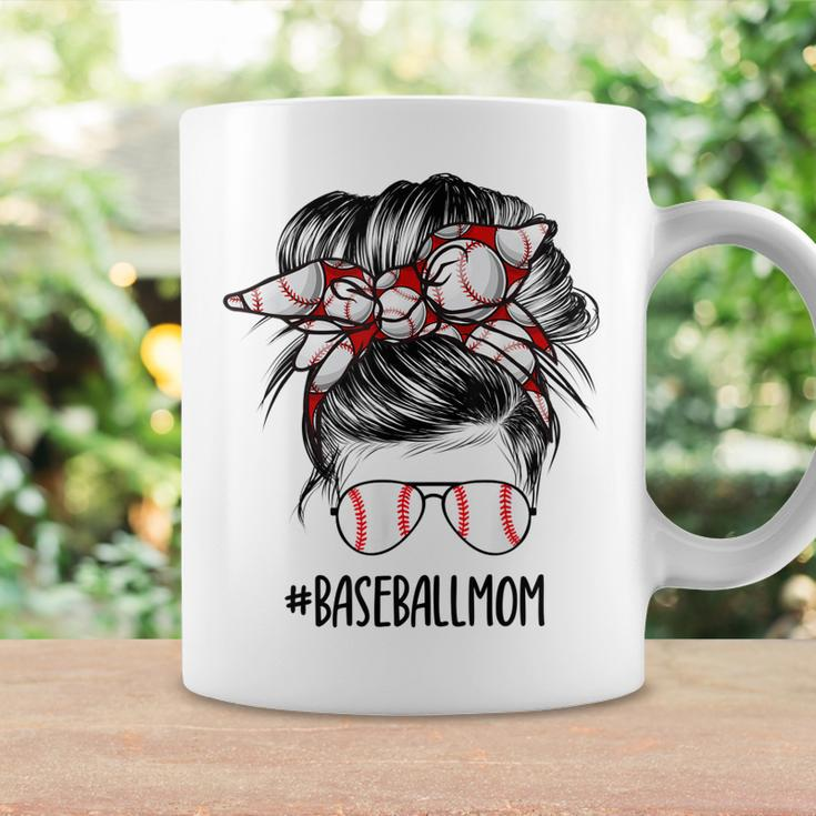 Baseball Mom Messy Bun Funny Softball Mom Mothers Day Gift Coffee Mug Gifts ideas