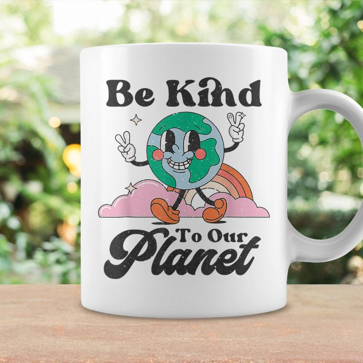 Be Kind To Our Planet Retro Cute Earth Day Save Your Earth Coffee Mug Gifts ideas