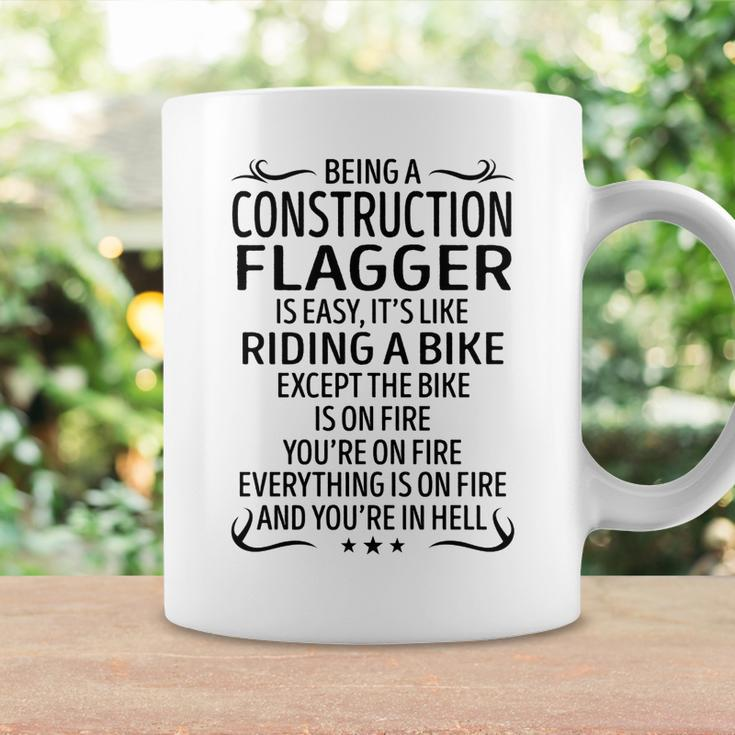 Being A Construction Flagger Like Riding A Bike Coffee Mug Gifts ideas