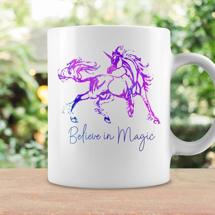 Believe In Magic Einhorn-Tassen, Vintage-Fantasiekunst für Pferdefans Geschenkideen