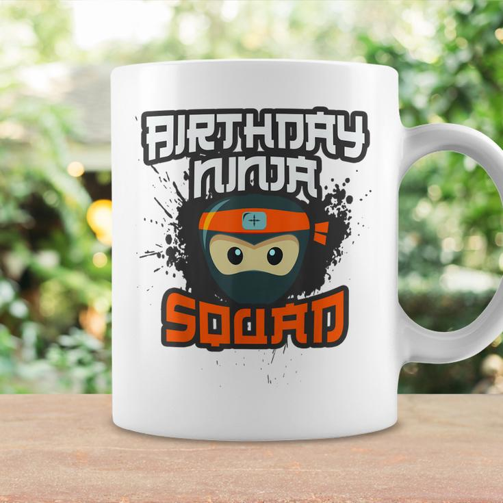 Birthday Ninja Squad Siblings Team Mom Dad Crew Red Matching Coffee Mug Gifts ideas