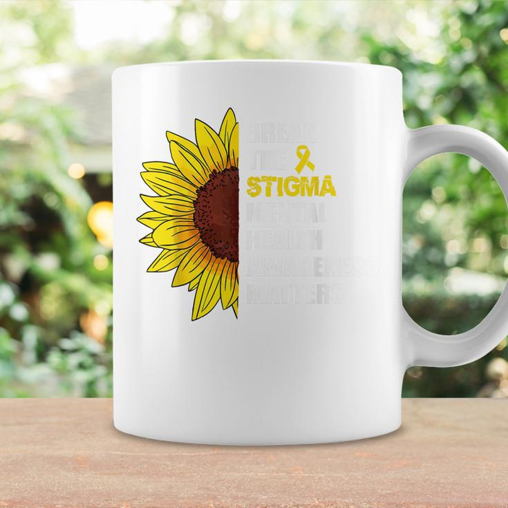 Break The Stigma Mental Health Awareness Matters Sunflower Coffee Mug Gifts ideas