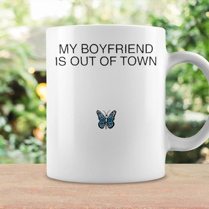 Butterfly My Boyfriend Is Out Of Town Coffee Mug Gifts ideas