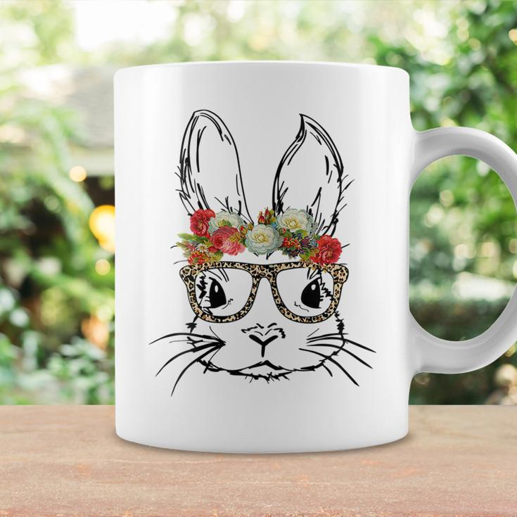 Cute Mom N Girls Easter Bunny With Glasses Leopard Print Gift For Womens Coffee Mug Gifts ideas
