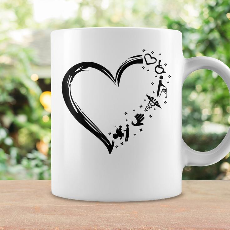 Disability Support Heart Helping Hands Disability Pride Coffee Mug Gifts ideas