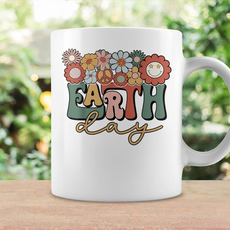 Earth Day Groovy Flower Lover Planet World Environmental Coffee Mug Gifts ideas
