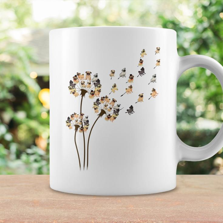 Flower Pug Dog Dandelion Funny Animals Lover Coffee Mug Gifts ideas