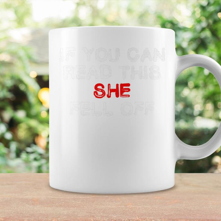 Funny BikerIf You Can Read This She Fell Off Gift For Mens Coffee Mug Gifts ideas
