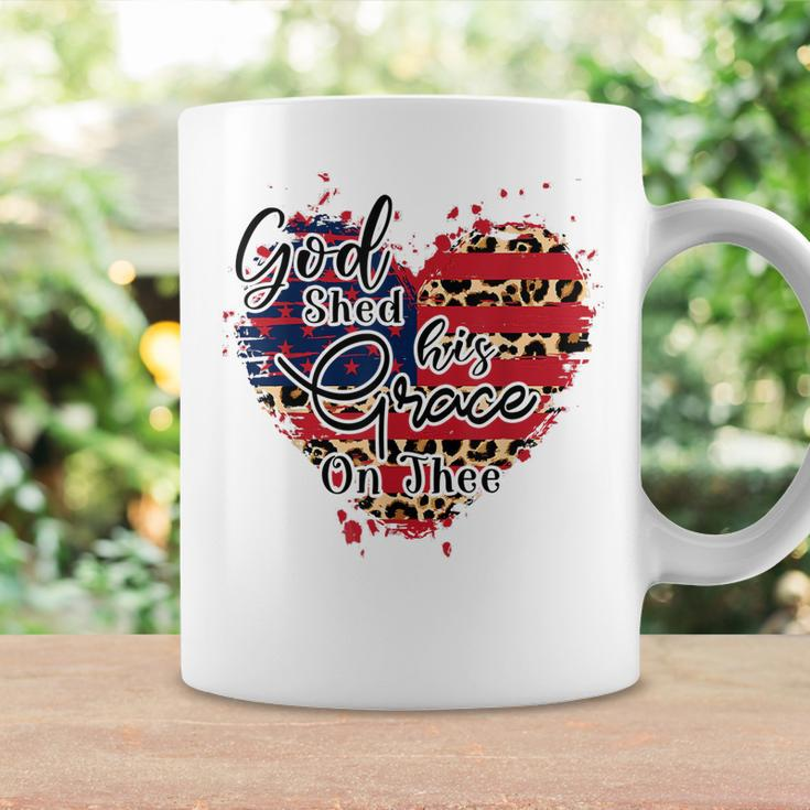 God Shed His Grace On Thee American Flag Patriotic Coffee Mug Gifts ideas