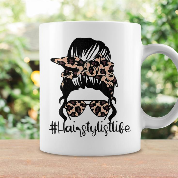 Hairstylist Lifes Mom Messy Bun Funny Mothers Day Coffee Mug Gifts ideas