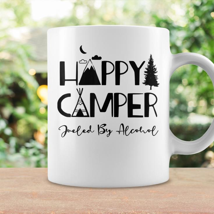 Happy Camper Fueled By Alcohol Funny Drinking Party Camping Coffee Mug Gifts ideas