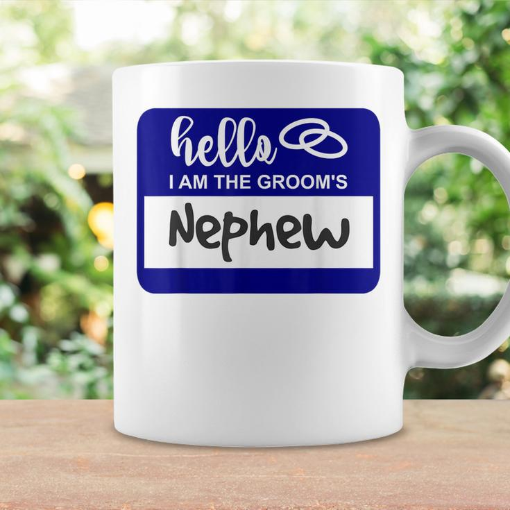 Hello I Am The Grooms Nephew Wedding Name Badge Coffee Mug Gifts ideas