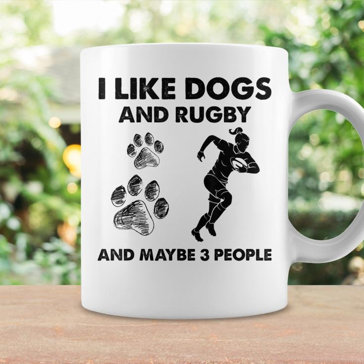 I Like Dogs And Rugby And Maybe 3 People Funny Dogs Lovers Coffee Mug Gifts ideas