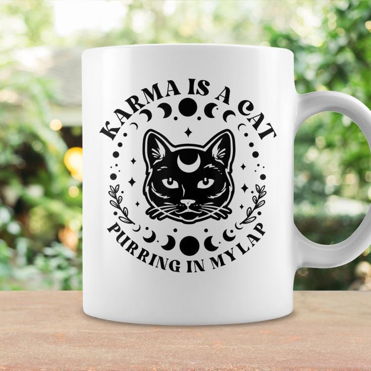 Karma Is A Cat Purring In My Lap Celestial Coffee Mug Gifts ideas