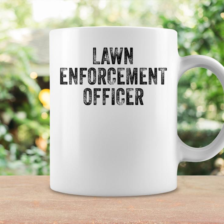 Lawn Enforcement Officer Dad Joke Funny Grandpa Landscaping Coffee Mug Gifts ideas