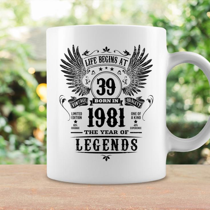 Legende Geburtstag 1981 Langarm-Tassen, 39 Jahre Jubiläum Geschenkideen