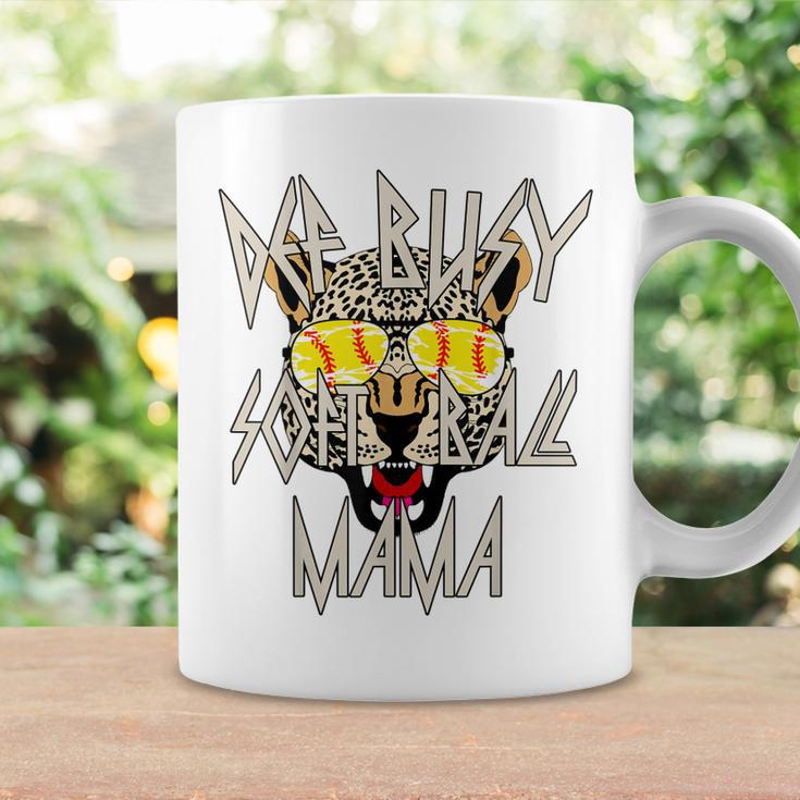 Leopard Funny Softball Mom Life Cute Def Busy Softball Mama Coffee Mug Gifts ideas