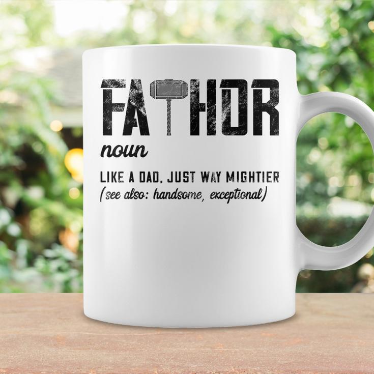 Mens Fathor Like Dad Just Way Mightier Fathers Day Fa-Thor Coffee Mug Gifts ideas