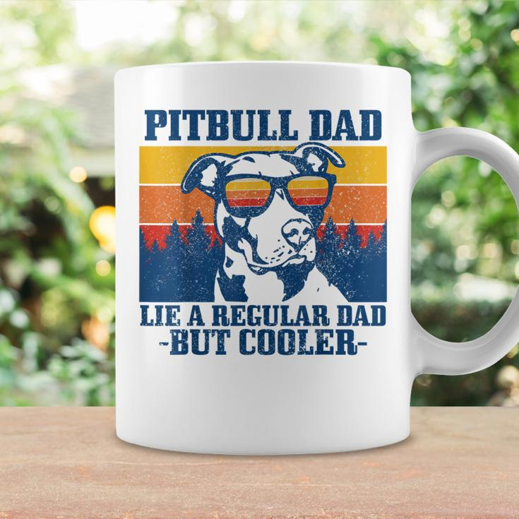 Mens Pitbull Dad Vintage Funny Dog Fathers Day Pitbull Coffee Mug Gifts ideas