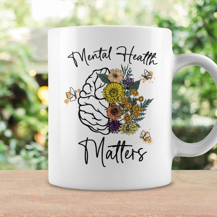 Mental Health Matters Flower Brain Mental Health Awareness Coffee Mug Gifts ideas