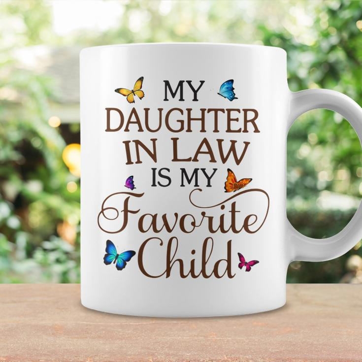 My Daughter-In-Law Is My Favorite Child Butterfly Family Coffee Mug Gifts ideas